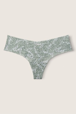 Victoria's Secret No Show Tanga Spitze Knickers Blau | 863-GJYREU