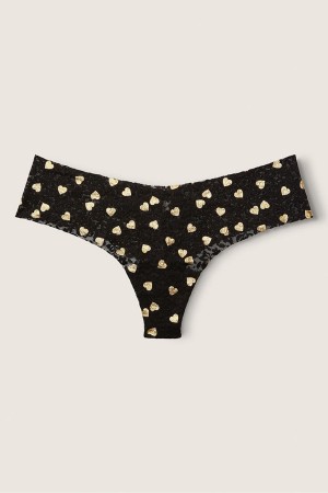 Victoria's Secret No Show Tanga Spitze Knickers Blau | 740-TXRQWZ