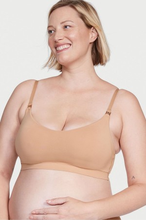 Victoria's Secret Non Wired Nursing Bra Sweet Praline Nude | 865-NUVZLA