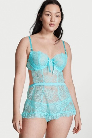Victoria's Secret Open Back Babydoll Blau | 968-NRHVOC