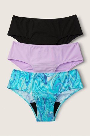 Victoria's Secret Period Pants Period Panty Hipster Knickers 3 Pack Schwarz | 938-AOWSFY