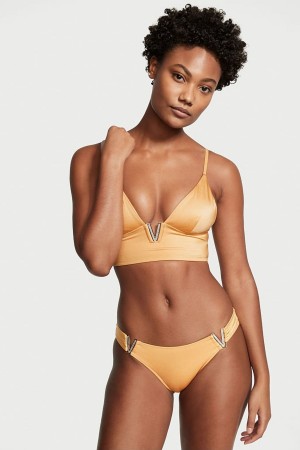 Victoria's Secret Plunge Triangle Bikini Top Schwarz | 153-EOYHMJ