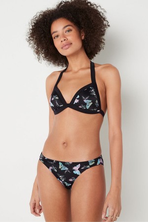 Victoria's Secret Push Up Triangle Halterneck Bikini Top Dunkelgrau | 354-BWJSDG
