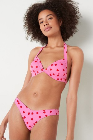 Victoria's Secret Push Up Triangle Halterneck Bikini Top Dunkelgrau | 792-HMXDRE