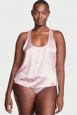Victoria's Secret Satin Racerback Pyjama Top Blau | 230-GCFRHY