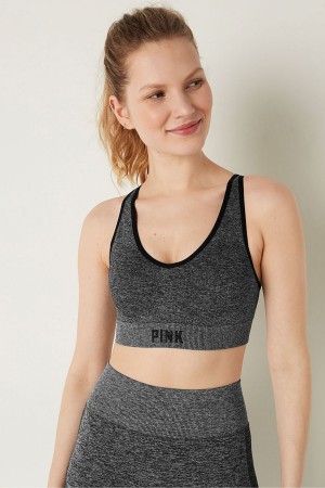 Victoria's Secret Seamless Active Seamless Air Medium Impact Sports Bra Schwarz | 842-VSNGDK