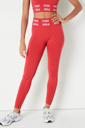 Victoria's Secret Seamless High Taille Full Length Leggings Rot | 497-BAIEOC
