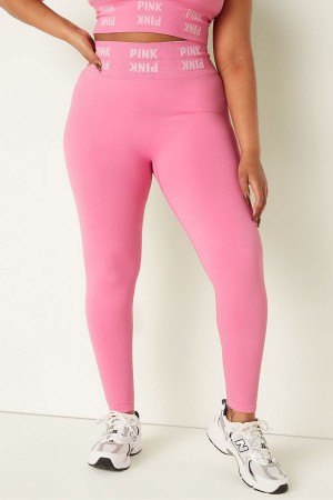 Victoria's Secret Seamless High Taille Leggings Rosa | 421-KZVSPB