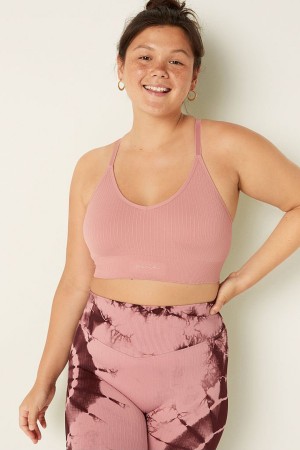 Victoria's Secret Seamless Lightly Gefütterte Low Impact Sports Bra Rosa | 084-FEWDAG
