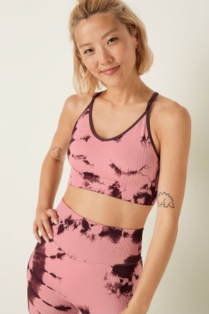 Victoria's Secret Seamless Lightly Gefütterte Low Impact Sports Bra Rosa | 719-XWAMVU
