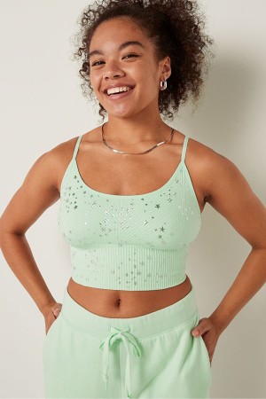 Victoria's Secret Seamless Seamless Lightly Gefütterte Low Impact Sports Bra Grün | 906-DXWAHO