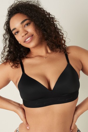 Victoria's Secret Seamless Seamless Lightly Gefütterte Low Impact Racerback Sports Bra Schwarz | 106-LNPUTI