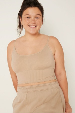 Victoria's Secret Seamless Seamless Lightly Gefütterte Low Impact Sport Crop Top Hell | 579-IUWMHJ