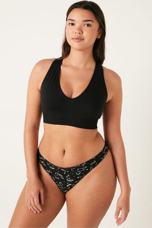 Victoria's Secret Seamless Seamless Plunge Bralette Schwarz | 876-RLISTC