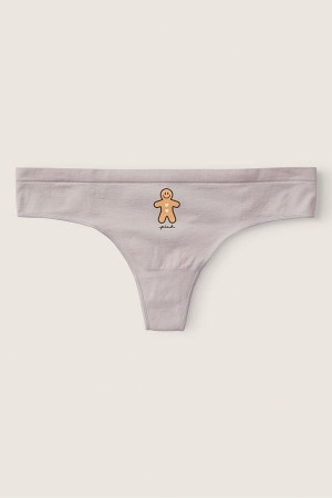 Victoria's Secret Seamless Tanga Knickers Rosa | 617-DWRSIM
