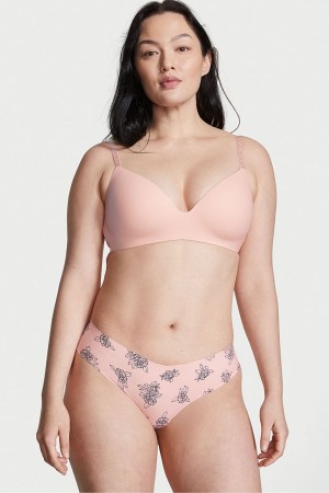 Victoria's Secret Sexy Illusions by Victorias Secret Smooth No Show Tanga Knickers Rosa | 480-LTPFMB