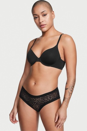 Victoria's Secret Sexy Illusions by Victorias Secret Mesh No Show Cheeky Knickers Schwarz | 805-ZFIOUA