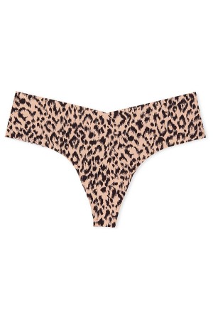 Victoria's Secret Sexy Illusions by Victorias Secret No Show Tanga Knickers Braun | 406-EQJDFN