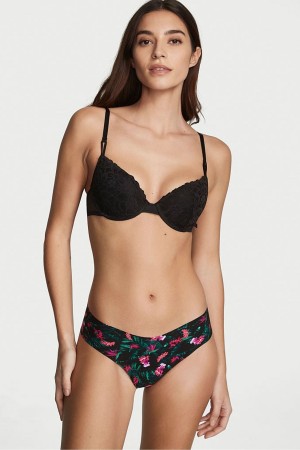 Victoria's Secret Sexy Illusions by Victorias Secret No Show Tanga Knickers Schwarz | 340-KQZBMA