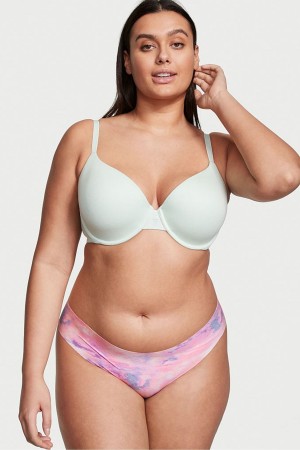 Victoria's Secret Sexy Illusions by Victorias Secret No Show Tanga Knickers Braun | 140-VSJZGX
