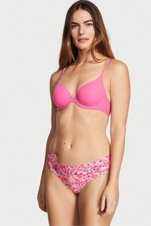 Victoria's Secret Sexy Illusions by Victorias Secret No Show Tanga Knickers Rosa | 615-CVSFDU