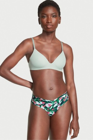 Victoria's Secret Sexy Illusions by Victorias Secret No Show Tanga Knickers Blau | 079-ZJPXBH
