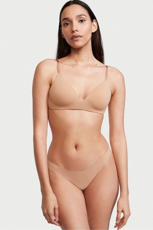 Victoria's Secret Sexy Illusions by Victorias Secret Tanga Knickers Sweet Praline Nude | 153-RBPFVE