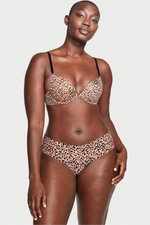 Victoria's Secret Sexy Illusions by Victorias Secret Smooth No Show Cheeky Knickers Nude Cameo Animal | 423-ZHGXOK