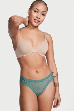 Victoria's Secret Sexy Illusions by Victorias Secret No Show Tanga Knickers Blau | 395-LQFSXY