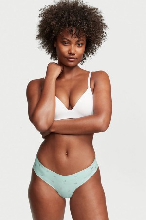 Victoria's Secret Sexy Illusions by Victorias Secret No Show Tanga Knickers Blau | 219-TSUMCB