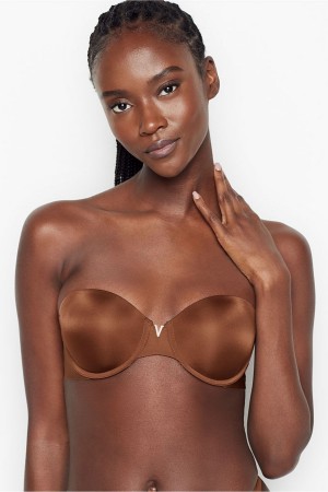 Victoria's Secret Sexy Illusions by Victorias Secret Smooth Multiway Strapless Push Up Bra Dunkelbraun | 046-MEWTBP