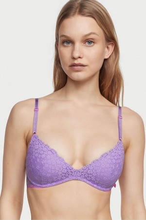 Victoria's Secret Sexy Tee Sexy T-Shirt Non Wired Push Up Bra Spitze Bra Lila | 872-AOGZHJ