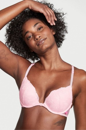 Victoria's Secret Sexy Tee Spitze Front Befestigung Push Up T-Shirt Bra Schwarz | 564-YDSEFG