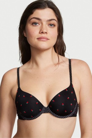 Victoria's Secret Sexy Tee Spitze Lightly Gefütterte T-Shirt Bra Schwarz | 216-XNAVPL