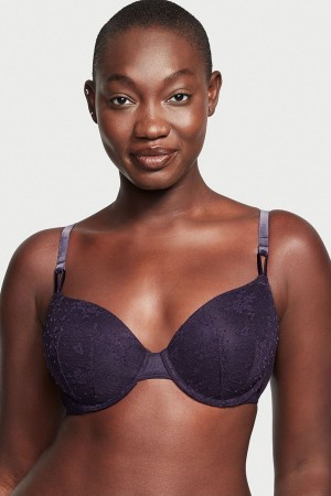 Victoria's Secret Sexy Tee Spitze Lightly Gefütterte T-Shirt Bra Schwarz | 936-GFLYTM