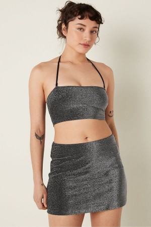 Victoria's Secret Shimmer Push Up Bikini Top Schwarz | 598-TGKELC