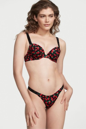 Victoria's Secret Shine Riemen Push Up Bikini Top Mixed Berry | 782-WRYTPV