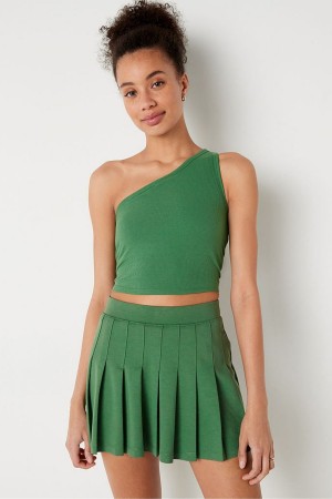 Victoria's Secret Shrunken One Shoulder Shelf Tank Rosa | 241-SXMCYZ