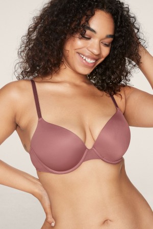 Victoria's Secret Smooth Push Up T-Shirt Bra Lila | 734-MULDIY