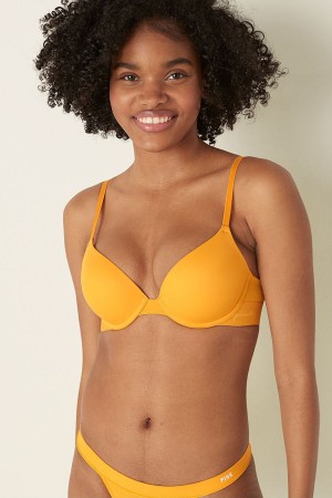 Victoria's Secret Smooth Push Up T-Shirt Bra Schwarz | 587-WCADFQ