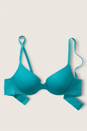 Victoria's Secret Smooth Push Up T-Shirt Bra Schwarz | 743-TXEUZD