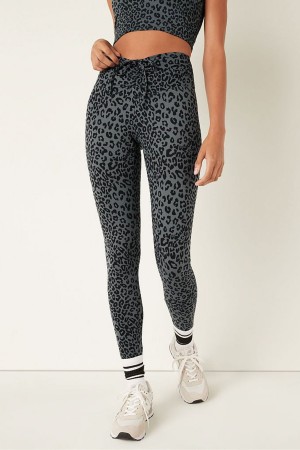 Victoria's Secret Soft Ultimate High Taille Ruched V Legging Dunkelgrau Leopard | 395-VFPBCS