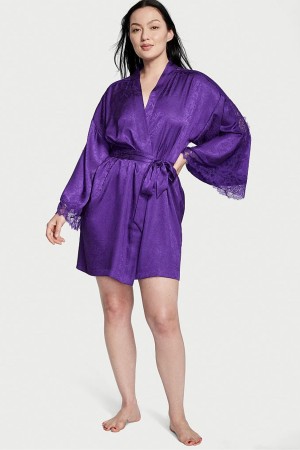 Victoria's Secret Spitze Inset Robe Lila | 324-VKMYBI