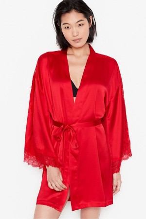Victoria's Secret Spitze Inset Robe Schwarz | 805-ADXHJQ