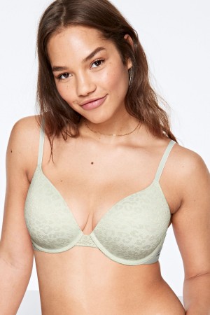 Victoria's Secret Spitze Lightly Gefütterte T-Shirt Bra Blau | 593-MSIFTR