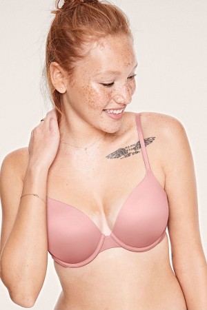 Victoria's Secret Spitze Lightly Gefütterte T-Shirt Bra Blau | 549-FCBUJA