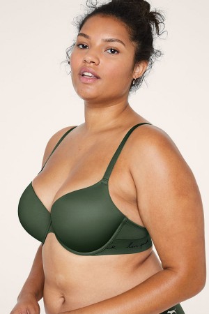 Victoria's Secret Spitze Lightly Gefütterte T-Shirt Bra Blau | 056-AZUNEB