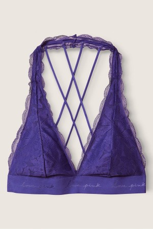 Victoria's Secret Spitze Riemchen Back Halterneck Bralette Koralle Weiß Orange | 452-ASEMGH