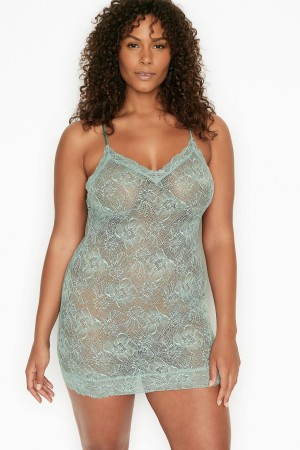 Victoria's Secret Spitze Slip Kleider Schwarz | 629-KXPCNW