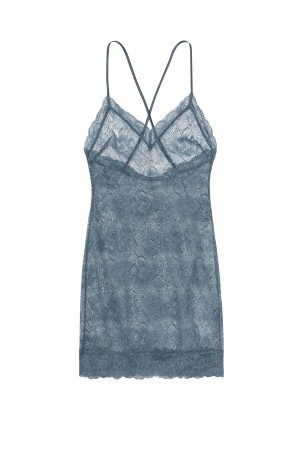 Victoria's Secret Spitze Slip Kleider Schwarz | 102-ZJLOBS
